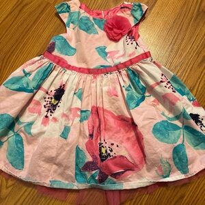 Cherokee Pink and Blue Floral Kids Dress